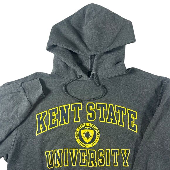 Kent State University Graphic Hoodie Men’s Large Champion ECO Gray Spell Out Y2K - Picture 1 of 9